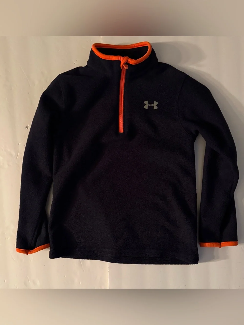 Under Armour Men's Black Quarter-Zip Pullover with Orange Trim